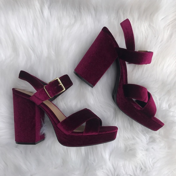 burgundy platforms